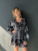 Grey Square Midi Dress