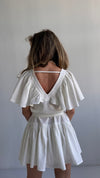 Ruffle Shoulders Mini Dress