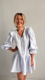 Mini Shell Button Muslin Dress