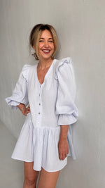 Mini Shell Button Muslin Dress
