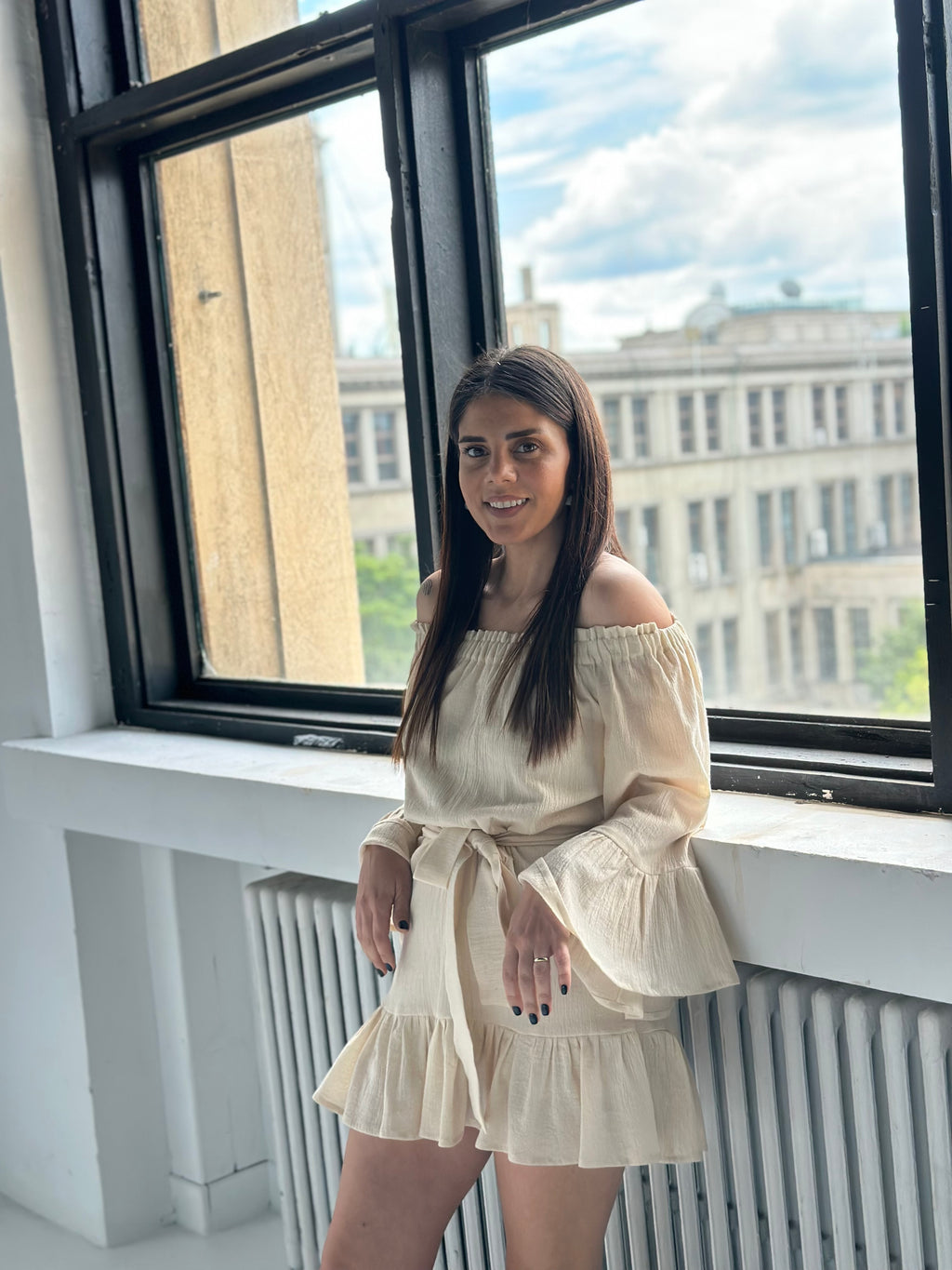 Off Shoulder Cotton Dress