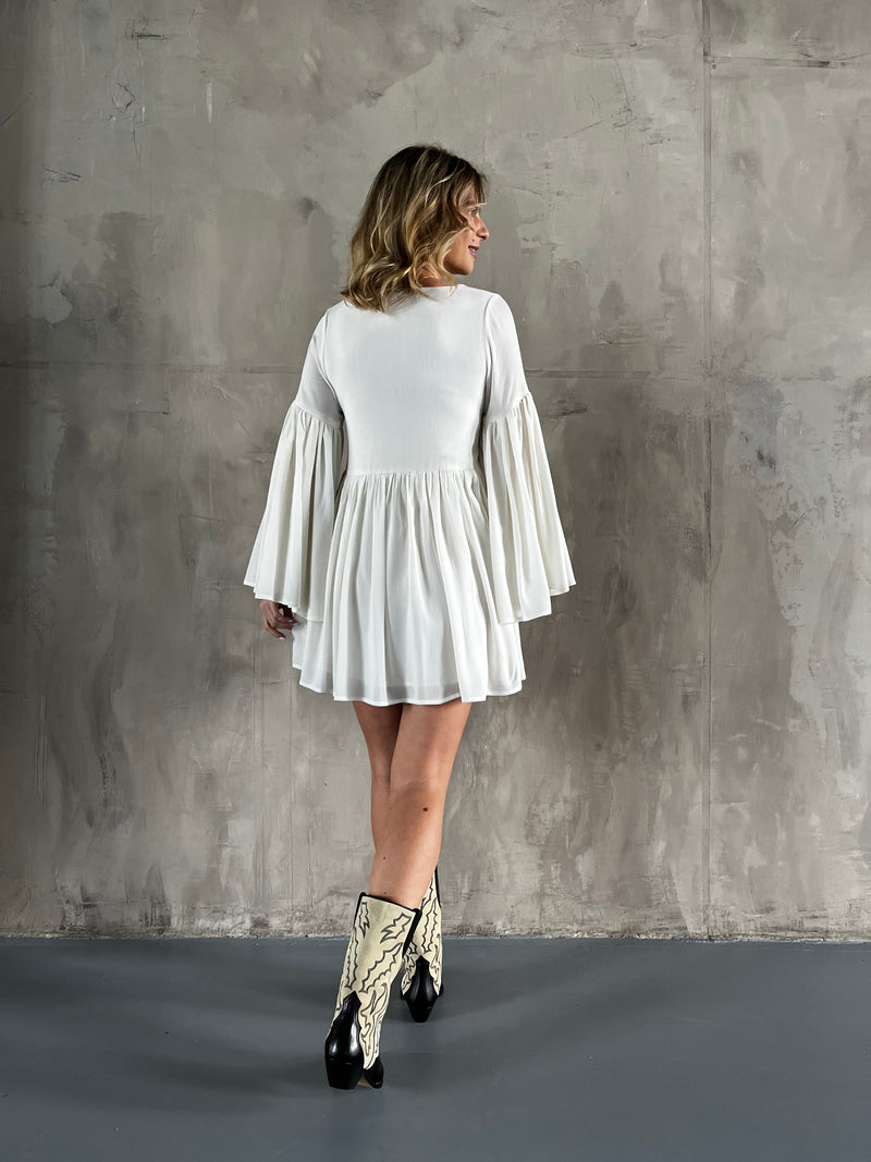 Classic White Boho Dress