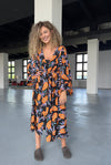 Black Papaya Maxi Kimono