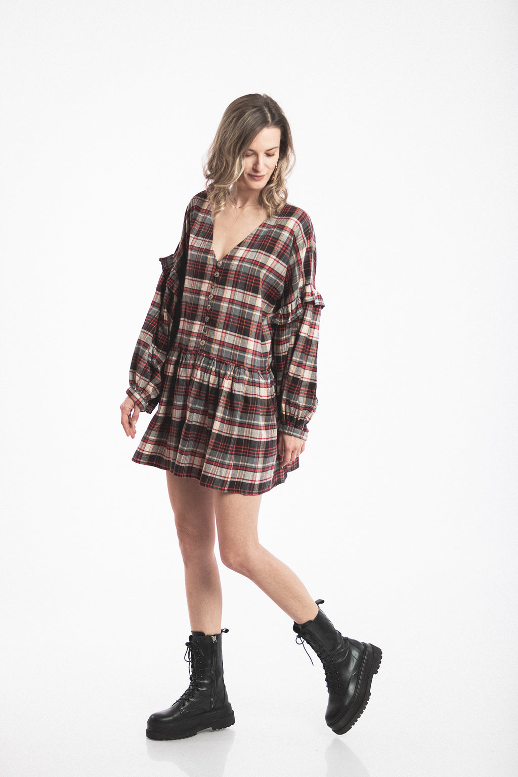 Plaid Red Dress