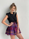 Purple Cotton Mini Dress