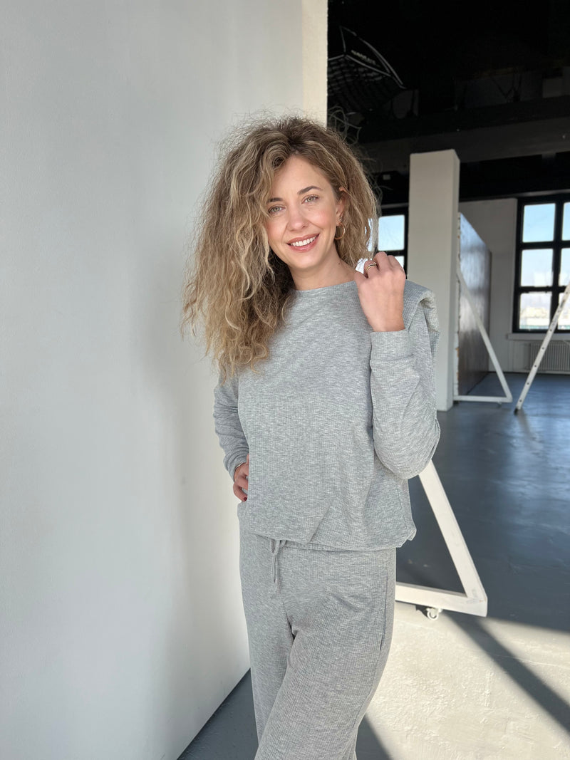 Grey Cotton Tracksuit